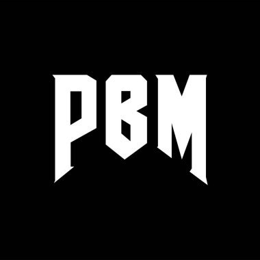Teknoloji şirketi için PBM mektup logosu tasarımı. PBM logo tasarımı siyah ve beyaz renk kombinasyonu. PBM logosu, PBM vektörü, PBM tasarımı, PBM simgesi, PBM alfabesi. PBM tipografi logosu tasarımı.