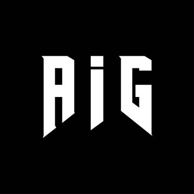 Teknoloji şirketi için AIG harf logosu tasarımı. AIG logo tasarımı siyah ve beyaz renk kombinasyonu. AIG logosu, AIG vektörü, AIG tasarımı, AIG simgesi, AIG alfabesi. AIG tipografi logo tasarımı.