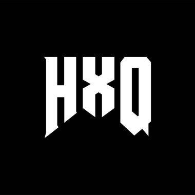 Teknoloji şirketi için HXQ harf logosu tasarımı. Karargah logosu siyah-beyaz renk kombinasyonu tasarladı. HXQ logosu, HXQ vektörü, HXQ dizaynı, HXQ simgesi, HXQ alfabesi. HXQ tipografi logosu tasarımı.