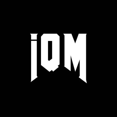 Teknoloji şirketi için IQM mektup logosu tasarımı. IQM logo tasarımı siyah ve beyaz renk kombinasyonu. IQM logosu, IQM vektörü, IQM tasarımı, IQM simgesi, IQM alfabesi. IQM tipografi logosu tasarımı.