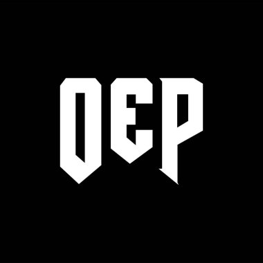 Teknoloji şirketi için OEP harf logosu tasarımı. OEP logo tasarımı siyah ve beyaz renk kombinasyonu. OEP logosu, OEP vektörü, OEP tasarımı, OEP simgesi, OEP alfabesi. OEP tipografi logosu tasarımı.