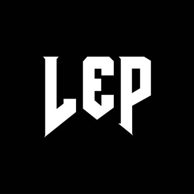 Teknoloji şirketi için LEP mektup logosu tasarımı. LEP logosu siyah ve beyaz renk kombinasyonu tasarladı. LEP logosu, LEP vektörü, LEP tasarımı, LEP simgesi, LEP alfabesi. LEP tipografi logosu tasarımı.