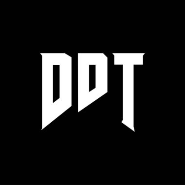 Teknoloji şirketi için DDT mektup logosu tasarımı. DDT logo tasarımı siyah ve beyaz renk kombinasyonu. DDT logosu, DDT vektörü, DDT tasarımı, DDT simgesi, DDT alfabesi. DDT tipografi logosu tasarımı.