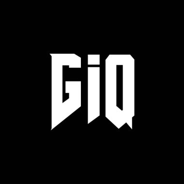 Teknoloji şirketi için GIQ mektup logosu tasarımı. GIQ logo tasarımı siyah ve beyaz renk kombinasyonu. GIQ logosu, GIQ vektörü, GIQ tasarımı, GIQ simgesi, GIQ alfabesi. GIQ tipografi logosu tasarımı.