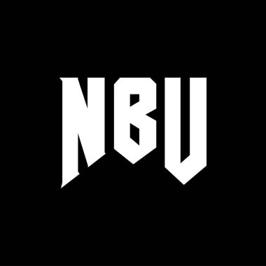 Teknoloji şirketi için NBU mektup logosu tasarımı. NBU logo tasarımı siyah ve beyaz renk kombinasyonu. NBU logosu, NBU vektörü, NBU tasarımı, NBU simgesi, NBU alfabesi. NBU tipografi logosu tasarımı.