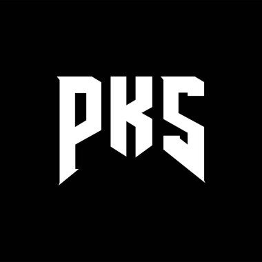 Teknoloji şirketi için PKS mektup logosu tasarımı. PKS logo tasarımı siyah ve beyaz renk kombinasyonu. PKS logosu, PKS vektörü, PKS tasarımı, PKS simgesi, PKS alfabesi. PKS tipografi logosu tasarımı.