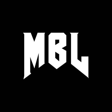 Teknoloji şirketi için MBL harf logosu tasarımı. MBL logo tasarımı siyah ve beyaz renk kombinasyonu. MBL logosu, MBL vektörü, MBL tasarımı, MBL simgesi, MBL alfabesi. MBL tipografi logo tasarımı.