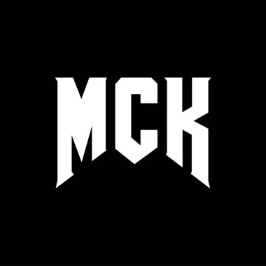 Teknoloji şirketi için MCK mektup logosu tasarımı. MCK logo tasarımı siyah ve beyaz renk kombinasyonu. MCK logosu, MCK vektörü, MCK tasarımı, MCK simgesi, MCK alfabesi. MCK tipografi logosu tasarımı.