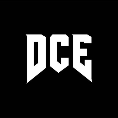 Teknoloji şirketi için DCE mektup logosu tasarımı. DCE logo tasarımı siyah ve beyaz renk kombinasyonu. DCE logosu, DCE vektörü, DCE tasarımı, DCE simgesi, DCE alfabesi. DCE tipografi logosu tasarımı.