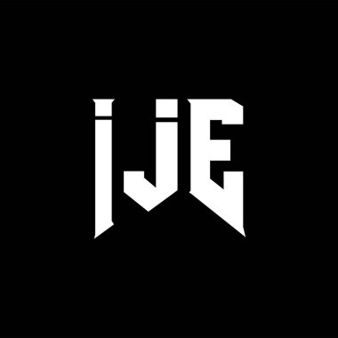 Teknoloji şirketi için IJE mektup logosu tasarımı. IJE logo tasarımı siyah ve beyaz renk kombinasyonu. IJE logosu, IJE vektörü, IJE tasarımı, IJE simgesi, IJE alfabesi. IJE tipografi logosu tasarımı.