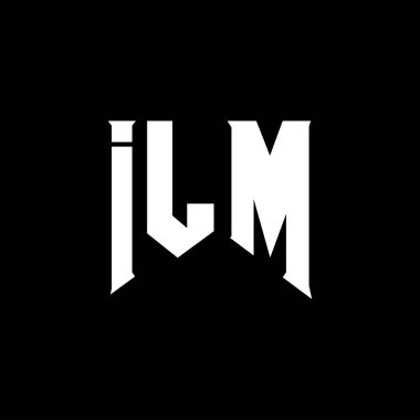 Teknoloji şirketi için ILM mektup logosu tasarımı. ILM logo tasarımı siyah beyaz renk kombinasyonu. ILM logosu, ILM vektörü, ILM tasarımı, ILM simgesi, ILM alfabesi. ILM tipografi logosu tasarımı.