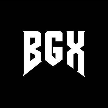 Teknoloji şirketi için BGX harf logosu tasarımı. BGX logo tasarımı siyah ve beyaz renk kombinasyonu. BGX logosu, BGX vektörü, BGX tasarımı, BGX simgesi, BGX alfabesi. BGX tipografi logosu tasarımı.