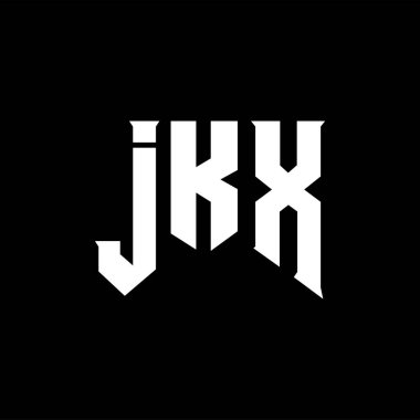 Teknoloji şirketi için JKX mektup logosu tasarımı. JKX logo tasarımı siyah ve beyaz renk kombinasyonu. JKX logosu, JKX vektörü, JKX tasarımı, JKX simgesi, JKX alfabesi. JKX tipografi logosu tasarımı.
