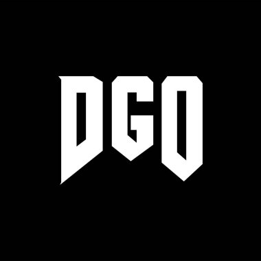 Teknoloji şirketi için DGO mektup logosu tasarımı. DGO logosu siyah-beyaz renk kombinasyonu tasarladı. DGO logosu, DGO vektörü, DGO tasarımı, DGO simgesi, DGO alfabesi. DGO tipografi logosu tasarımı.