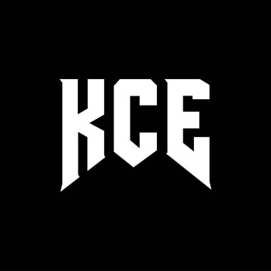 Teknoloji şirketi için KCE mektup logosu tasarımı. KCE logo tasarımı siyah ve beyaz renk kombinasyonu. KCE logosu, KCE vektörü, KCE tasarımı, KCE simgesi, KCE alfabesi. KCE tipografi logosu tasarımı.