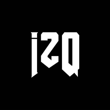 Teknoloji şirketi için IZQ harf logosu tasarımı. IZQ logosu siyah ve beyaz renk kombinasyonu tasarladı. IZQ logosu, IZQ vektörü, IZQ dizaynı, IZQ simgesi, IZQ alfabesi. IZQ tipografi logosu tasarımı.