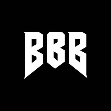 Teknoloji şirketi için BBB mektup logosu tasarımı. BBB logo tasarımı siyah ve beyaz renk kombinasyonu. BBB logosu, BBB vektörü, BBB tasarımı, BBB simgesi, BBB alfabesi. BBB tipografi logosu tasarımı.