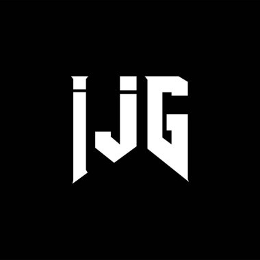 Teknoloji şirketi için IJG mektup logosu tasarımı. IJG logo tasarımı siyah ve beyaz renk kombinasyonu. IJG logosu, IJG vektörü, IJG tasarımı, IJG simgesi, IJG alfabesi. IJG tipografi logosu tasarımı.