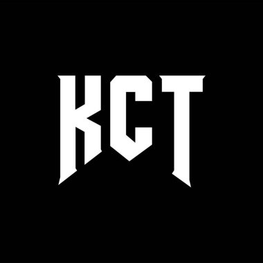 Teknoloji şirketi için KCT mektup logosu tasarımı. KCT logo tasarımı siyah ve beyaz renk kombinasyonu. KCT logosu, KCT vektörü, KCT tasarımı, KCT simgesi, KCT alfabesi. KCT tipografi logo tasarımı.
