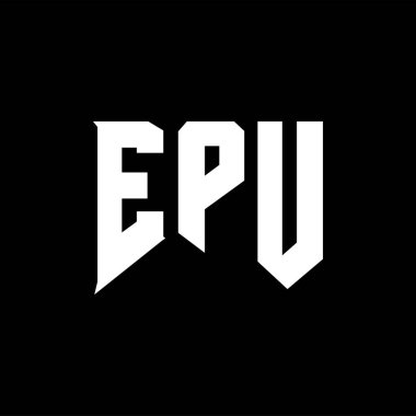 Teknoloji şirketi için EPU mektup logosu tasarımı. EPU logosu siyah-beyaz renk kombinasyonu tasarladı. EPU logosu, EPU vektörü, EPU tasarımı, EPU simgesi, EPU alfabesi. EPU tipografi logosu tasarımı.