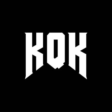 Teknoloji şirketi için KQK mektup logosu tasarımı. KQK logo tasarımı siyah ve beyaz renk kombinasyonu. KQK logosu, KQK vektörü, KQK tasarımı, KQK simgesi, KQK alfabesi. KQK tipografi logo tasarımı.