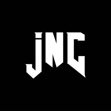 Teknoloji şirketi için JNC mektup logosu tasarımı. JNC logo tasarımı siyah ve beyaz renk kombinasyonu. JNC logosu, JNC vektörü, JNC tasarımı, JNC simgesi, JNC alfabesi. JNC tipografi logosu tasarımı.