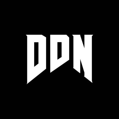 Teknoloji şirketi için DDN harf logosu tasarımı. DDN logo tasarımı siyah ve beyaz renk kombinasyonu. DDN logosu, DDN vektörü, DDN tasarımı, DDN simgesi, DDN alfabesi. DDN tipografi logosu tasarımı.