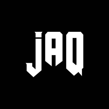 Teknoloji şirketi için JAQ harf logosu tasarımı. JAQ logo tasarımı siyah ve beyaz renk kombinasyonu. JAQ logosu, JAQ vektörü, JAQ tasarımı, JAQ simgesi, JAQ alfabesi. JAQ tipografi logosu tasarımı.