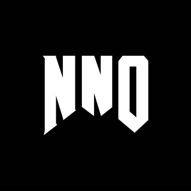 Teknoloji şirketi için NNO mektup logosu tasarımı. NNO logo tasarımı siyah ve beyaz renk kombinasyonu. NNO logosu, NNO vektörü, NNO tasarımı, NNO simgesi, NNO alfabesi. NNO tipografi logosu tasarımı.