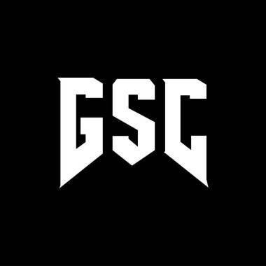 Teknoloji şirketi için GSC harf logosu tasarımı. GSC logo tasarımı siyah-beyaz renk kombinasyonu. GSC logosu, GSC vektörü, GSC tasarımı, GSC simgesi, GSC alfabesi. GSC tipografi logosu tasarımı.