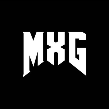Teknoloji şirketi için MXG harf logosu tasarımı. MXG logo tasarımı siyah ve beyaz renk kombinasyonu. MXG logosu, MXG vektörü, MXG tasarımı, MXG simgesi, MXG alfabesi. MXG tipografi logosu tasarımı.