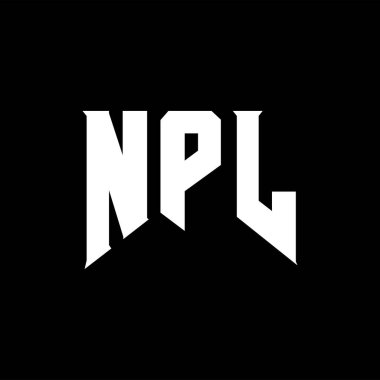 Teknoloji şirketi için NPL harf logosu tasarımı. NPL logo tasarımı siyah ve beyaz renk kombinasyonu. NPL logosu, NPL vektörü, NPL tasarımı, NPL simgesi, NPL alfabesi. NPL tipografi logosu tasarımı.