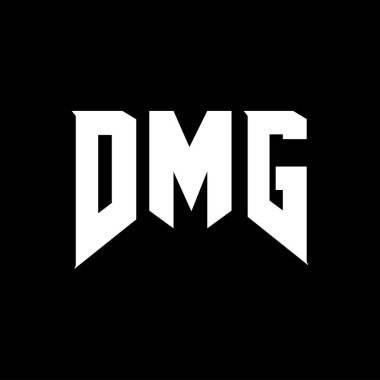 Teknoloji şirketi için DMG mektup logosu tasarımı. DMG logo tasarımı siyah ve beyaz renk kombinasyonu. DMG logosu, DMG vektörü, DMG tasarımı, DMG simgesi, DMG alfabesi. DMG tipografi logosu tasarımı.