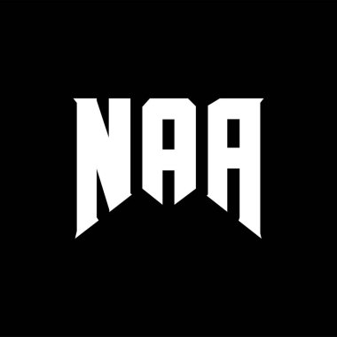 Teknoloji şirketi için NAA mektup logosu tasarımı. NAA logo tasarımı siyah-beyaz renk kombinasyonu. NAA logosu, NAA vektörü, NAA tasarımı, NAA simgesi, NAA alfabesi. NAA tipografi logosu tasarımı.