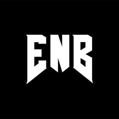 Teknoloji şirketi için ENB mektup logosu tasarımı. ENB logo tasarımı siyah ve beyaz renk kombinasyonu. ENB logosu, ENB vektörü, ENB tasarımı, ENB simgesi, ENB alfabesi. ENB tipografi logosu tasarımı.