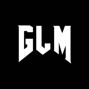 Teknoloji şirketi için GLM harf logosu tasarımı. GLM logo tasarımı siyah ve beyaz renk kombinasyonu. GLM logosu, GLM vektörü, GLM tasarımı, GLM simgesi, GLM alfabesi. GLM tipografi logosu tasarımı.