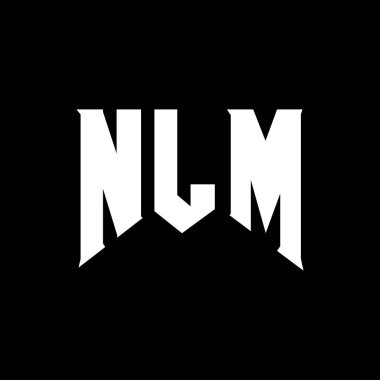 Teknoloji şirketi için NLM mektup logosu tasarımı. NLM logo tasarımı siyah ve beyaz renk kombinasyonu. NLM logosu, NLM vektörü, NLM tasarımı, NLM simgesi, NLM alfabesi. NLM tipografi logosu tasarımı.