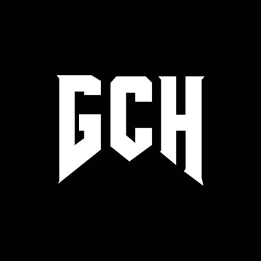 Teknoloji şirketi için GCH harf logosu tasarımı. GCH logo tasarımı siyah ve beyaz renk kombinasyonu. GCH logosu, GCH vektörü, GCH tasarımı, GCH simgesi, GCH alfabesi. GCH tipografi logosu tasarımı.