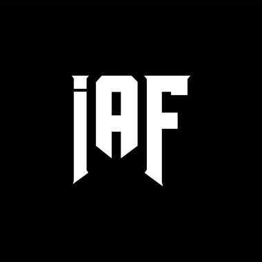 Teknoloji şirketi için IAF mektup logosu tasarımı. IAF logo tasarımı siyah ve beyaz renk kombinasyonu. IAF logosu, IAF vektörü, IAF tasarımı, IAF simgesi, IAF alfabesi. IAF tipografi logosu tasarımı.