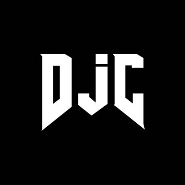 Teknoloji şirketi için DJC mektup logosu tasarımı. DJC logo tasarımı siyah ve beyaz renk kombinasyonu. DJC logosu, DJC vektörü, DJC tasarımı, DJC simgesi, DJC alfabesi. DJC tipografi logosu tasarımı.