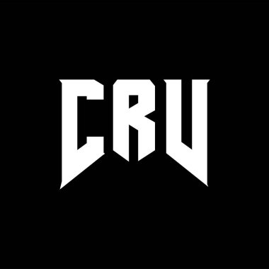 Teknoloji şirketi için CRV mektup logosu tasarımı. CRV logo tasarımı siyah ve beyaz renk kombinasyonu. CRV logosu, CRV vektörü, CRV tasarımı, CRV simgesi, CRV alfabesi. CRV tipografi logosu tasarımı.