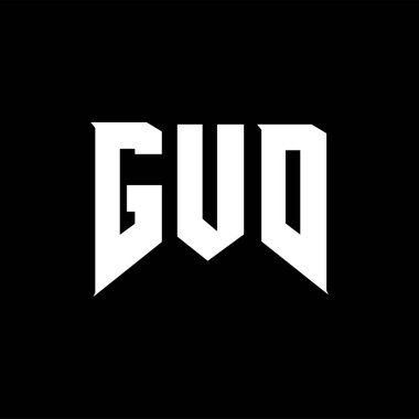 Teknoloji şirketi için GUD harf logosu tasarımı. GUD logo tasarımı siyah ve beyaz renk kombinasyonu. GUD logosu, GUD vektörü, GUD tasarımı, GUD simgesi, GUD alfabesi. GUD tipografi logosu tasarımı.