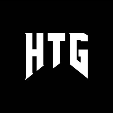 HTG letter logo design for technology company. HTG logo design black and white color combination. HTG logo, HTG vector, HTG design, HTG icon, HTG alphabet. HTG typography logo design. clipart