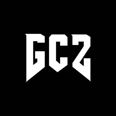 Teknoloji şirketi için GCZ harf logosu tasarımı. GCZ logo tasarımı siyah ve beyaz renk kombinasyonu. GCZ logosu, GCZ vektörü, GCZ tasarımı, GCZ simgesi, GCZ alfabesi. GCZ tipografi logosu tasarımı.