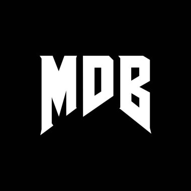 Teknoloji şirketi için MDB harf logosu tasarımı. MDB logo tasarımı siyah ve beyaz renk kombinasyonu. MDB logosu, MDB vektörü, MDB tasarımı, MDB simgesi, MDB alfabesi. MDB tipografi logosu tasarımı.