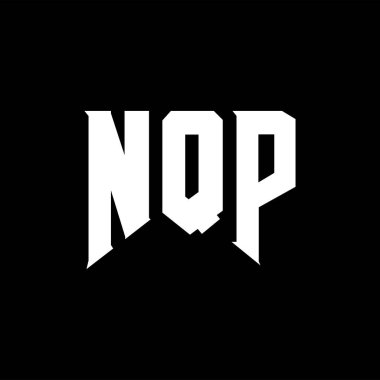 Teknoloji şirketi için NQP harf logosu tasarımı. NQP logo tasarımı siyah ve beyaz renk kombinasyonu. NQP logosu, NQP vektörü, NQP tasarımı, NQP simgesi, NQP alfabesi. NQP tipografi logosu tasarımı.