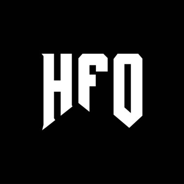 Teknoloji şirketi için HFO mektup logosu tasarımı. HFO logosu siyah-beyaz renk kombinasyonu tasarladı. HFO logosu, HFO vektörü, HFO tasarımı, HFO simgesi, HFO alfabesi. HFO tipografi logo tasarımı.