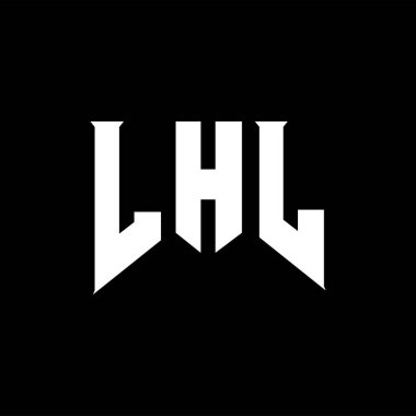 Teknoloji şirketi için LHL harf logosu tasarımı. LHL logo tasarımı siyah ve beyaz renk kombinasyonu. LHL logosu, LHL vektörü, LHL tasarımı, LHL simgesi, LHL alfabesi. LHL tipografi logosu tasarımı.