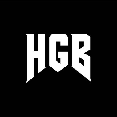 Teknoloji şirketi için HGB mektup logosu tasarımı. HGB logo tasarımı siyah-beyaz renk kombinasyonu. HGB logosu, HGB vektörü, HGB tasarımı, HGB simgesi, HGB alfabesi. HGB tipografi logosu tasarımı.