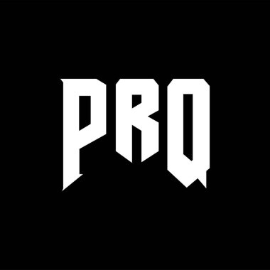 Teknoloji şirketi için PRQ harf logosu tasarımı. PRQ logo tasarımı siyah ve beyaz renk kombinasyonu. PRQ logosu, PRQ vektörü, PRQ tasarımı, PRQ simgesi, PRQ alfabesi. PRQ tipografi logosu tasarımı.